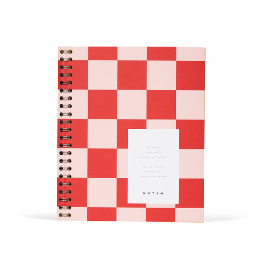 Nela Notebook Medium: Orange Check