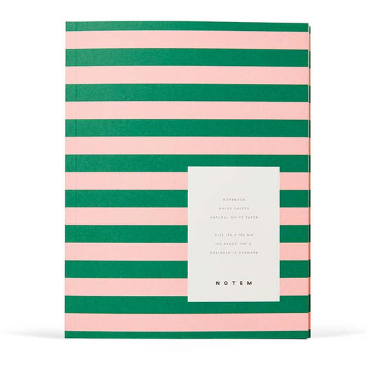 Uma Notebook Medium: Green & Rose