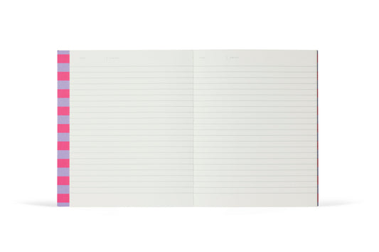 Uma Notebook Medium: Lavender Stripe