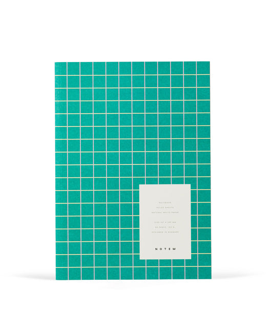 Vita Notebook Medium: Green Grid