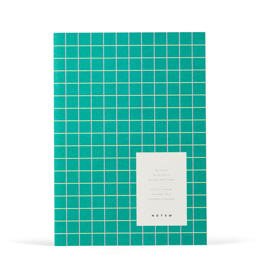 Vita Notebook Medium: Green Grid