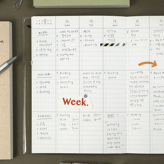 Lists to Live By Weekly Planner (Pistachio or Beige)