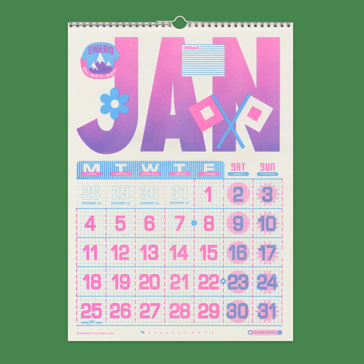 Risotto A3 Calendar 2027