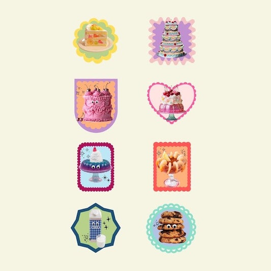 Washi Flake Mini Stickers: Food