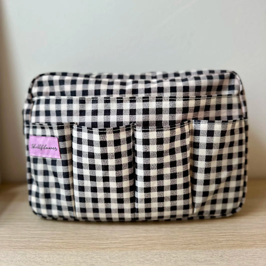 Shellflower Gingham Journal Pouch