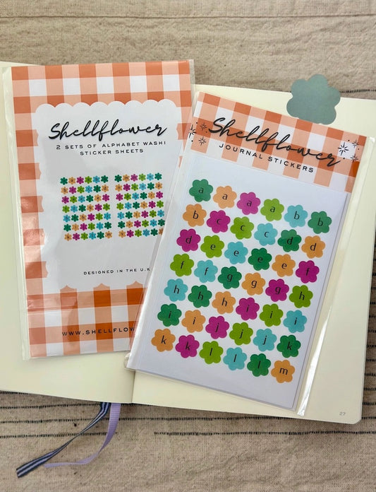 Flower Alphabet Sticker Sheets