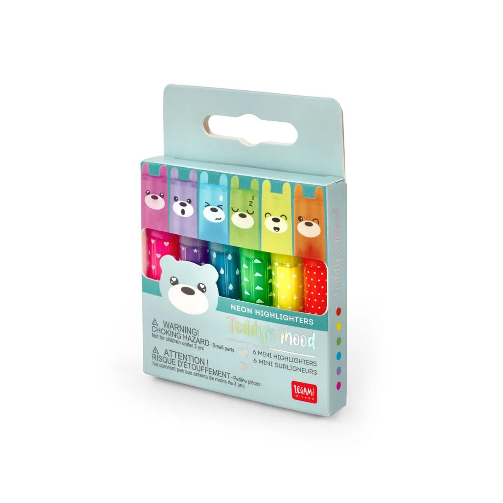 Legami Mini 'Teddy's Mood' Highlighters