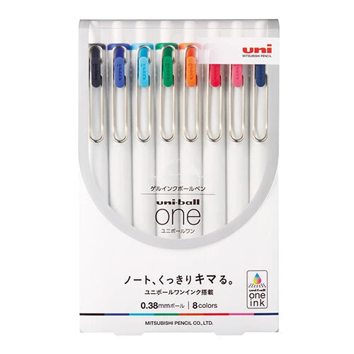 Uni-ball ONE Gel Pen 8 Colour Set