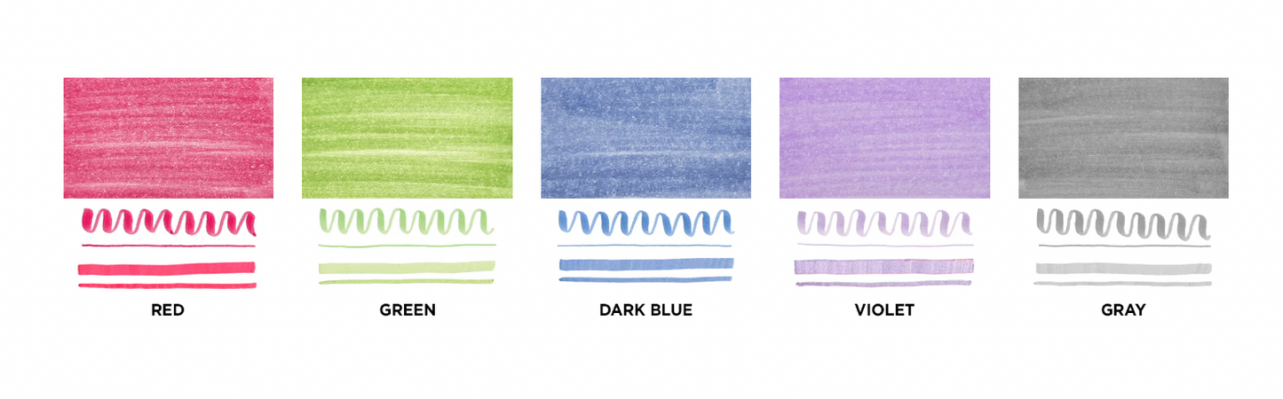 Mildliner Dual Tipped Highlighter 5 Pack: Cool & Refined