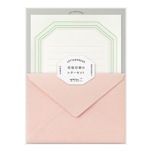 Midori Letter Set: Pink Frame