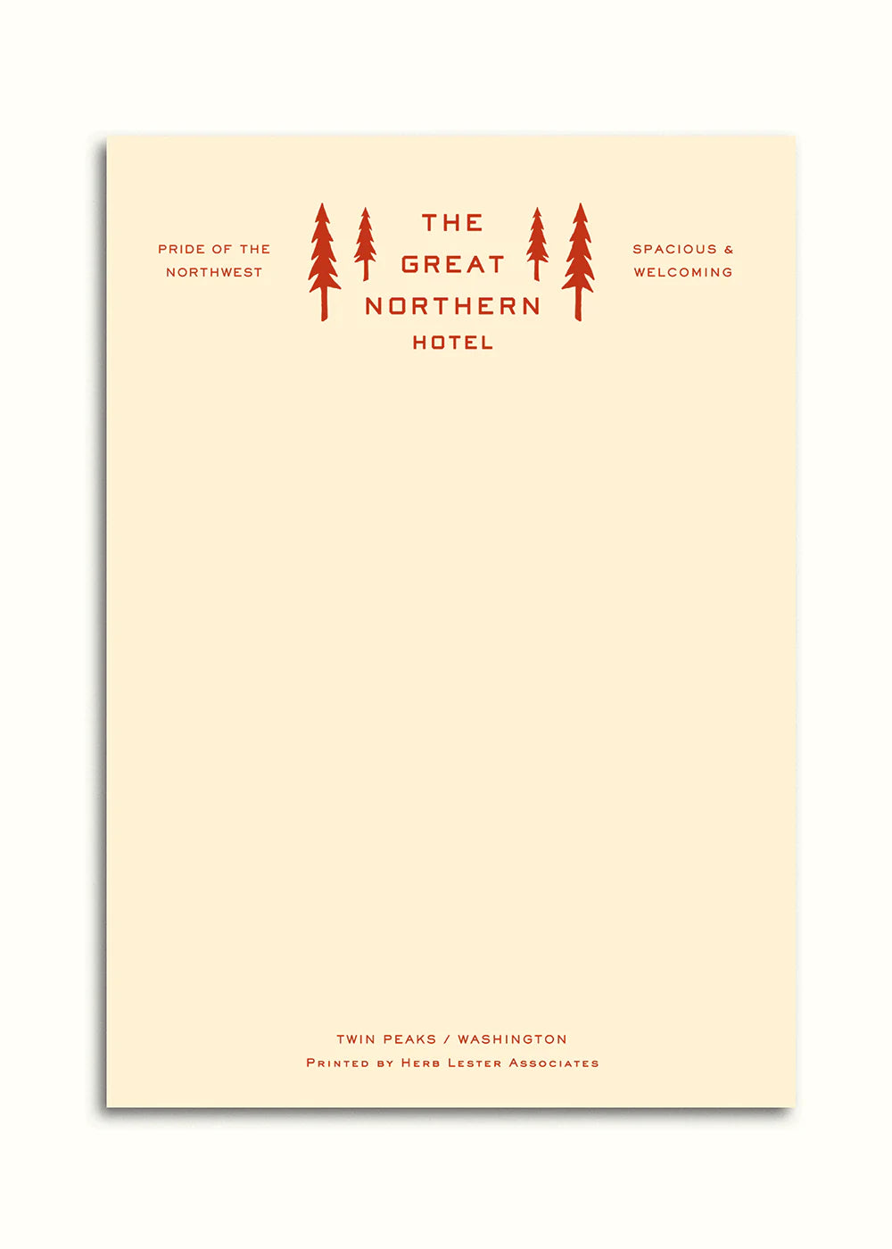 Fictional Hotel Notepad: The Great Northern Hotel