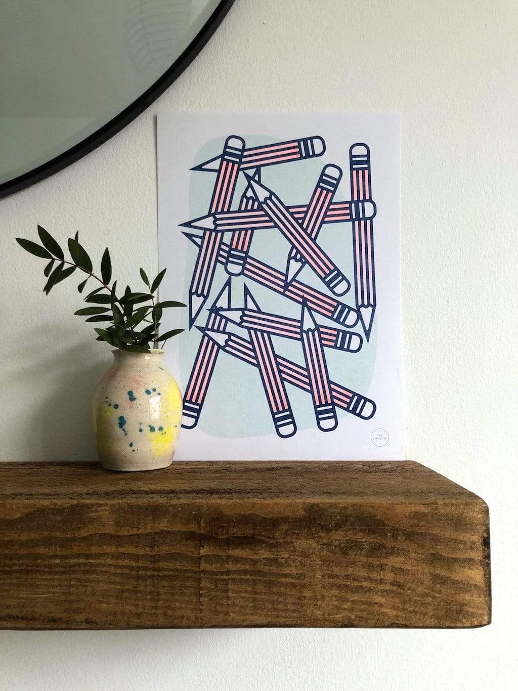 The Stationer Print “Pick Up Pencils” Risograph A4 Print