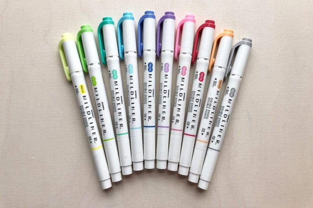 Zebra Pens & Pencils Mildliner Dual Tipped Highlighter 5 Pack: Cool & Refined